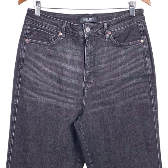 JUDY BLUE High Rise Tummy Control Straight Leg Jeans Size 15/32 Black # JB88677 - Picture 6 of 15